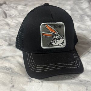 Black Cap with Bunny Patch